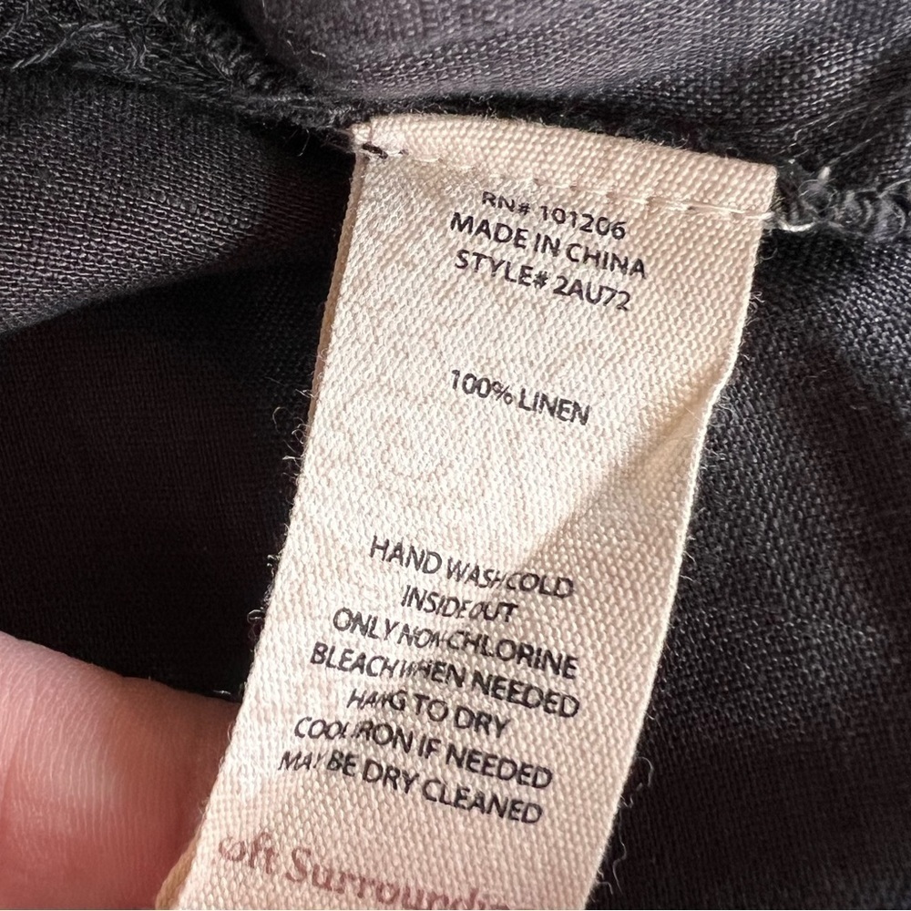 NWT Soft Surroundings Medium Linen Maxi Dress Dip Dyed - Picture 7 of 8